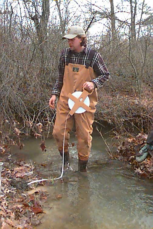 Field photo showing stream conditions at site TOWN-101-R-2000- 01